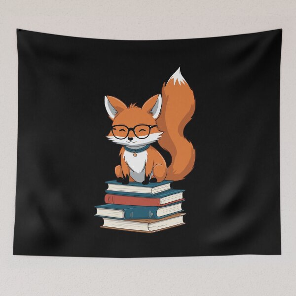 Item preview, Cute Book Lover Fox Reading Glasses Funny Design designed and sold by LuminOrb.