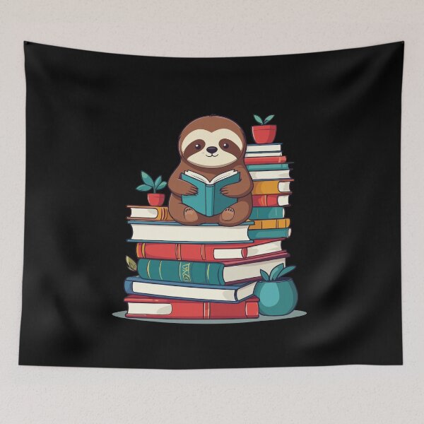 Item preview, Funny Book Lover Sloth Cute Reading Design designed and sold by LuminOrb.
