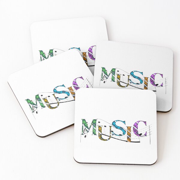 Item preview, MUSIC IN PLAID LETTERS WITH TREBLE CLEF designed and sold by DutchAZ.