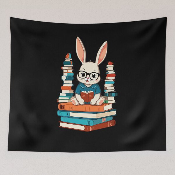 Item preview, Reading Bunny Enthusiastic Book Lover designed and sold by LuminOrb.