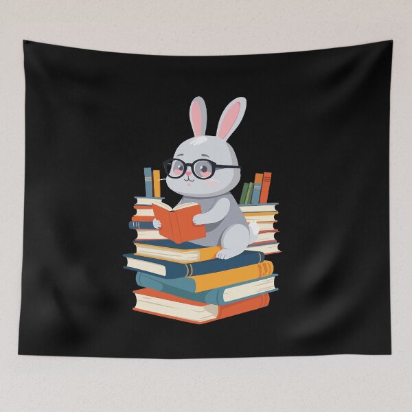 Item preview, Reading Bunny Enthusiastic Book Lover designed and sold by LuminOrb.