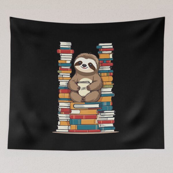 Item preview, Lustiges Buchliebhaber Faultier Mit Buch designed and sold by LuminOrb.