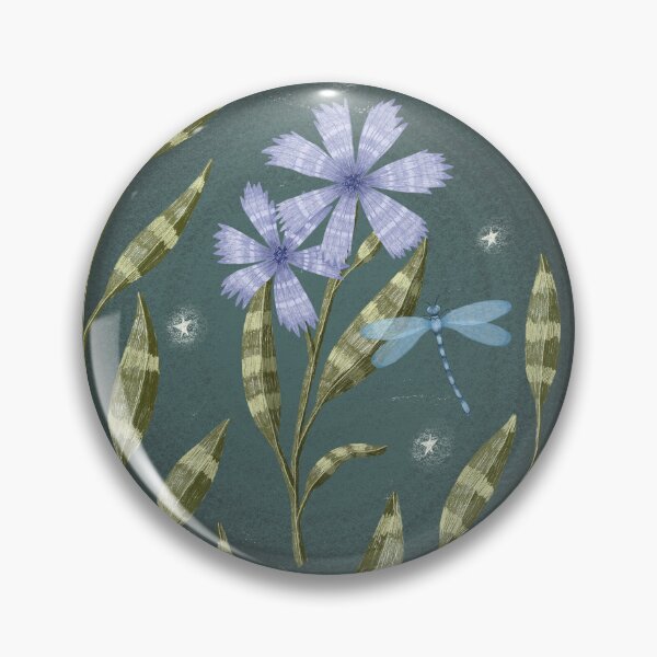 Item preview, Blue flower with dragonfly designed and sold by pinkyfish1010.