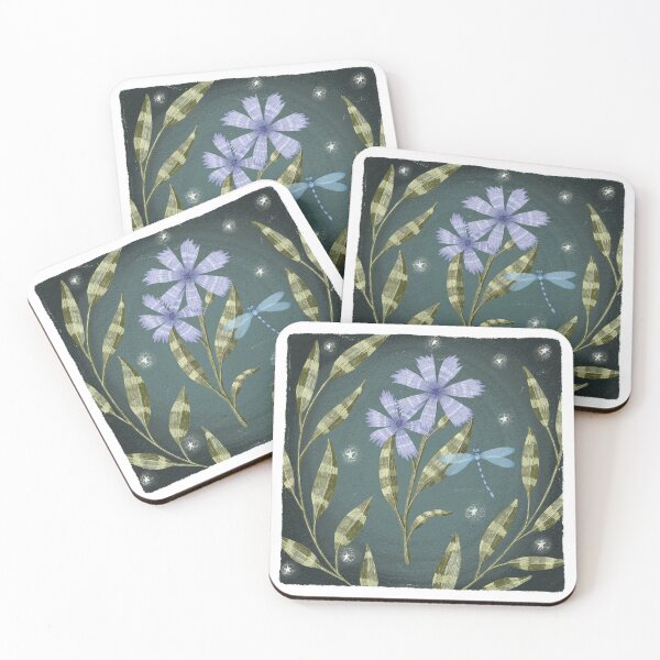 Item preview, Blue flower with dragonfly designed and sold by pinkyfish1010.