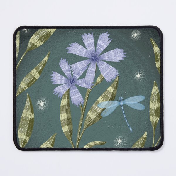 Item preview, Blue flower with dragonfly designed and sold by pinkyfish1010.