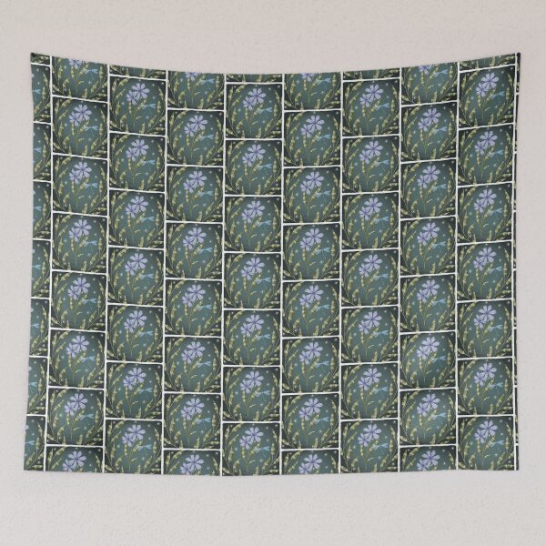 Item preview, Blue flower with dragonfly designed and sold by pinkyfish1010.