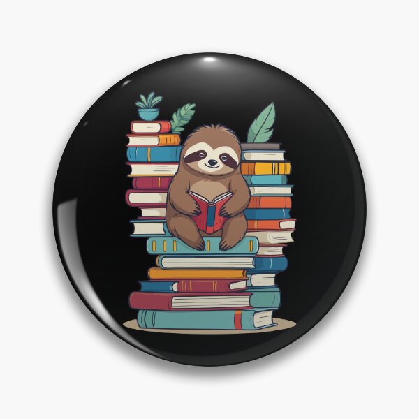 Item preview, Cute Bookworm Sloth Illustration designed and sold by LuminOrb.