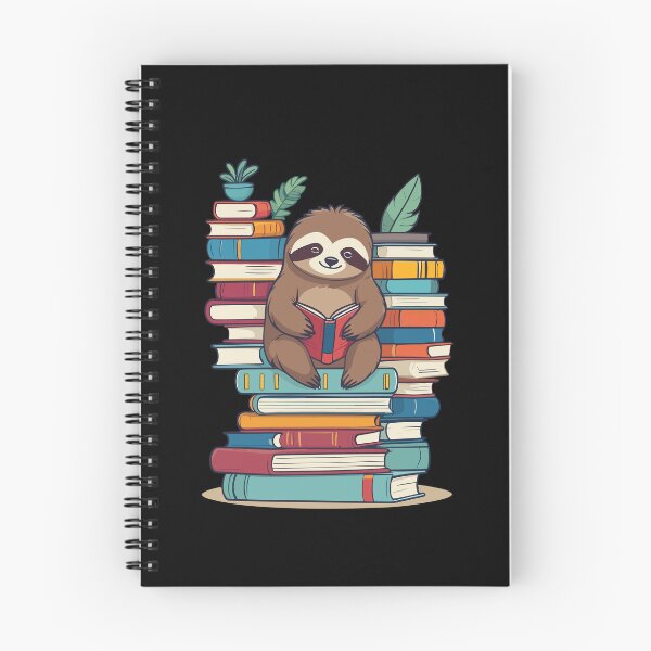 Item preview, Cute Bookworm Sloth Illustration designed and sold by LuminOrb.