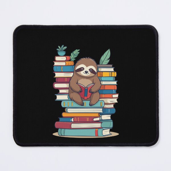Item preview, Cute Bookworm Sloth Illustration designed and sold by LuminOrb.