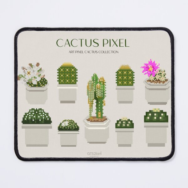 Item preview, Pixel elements with succulent plants, cactus, flowers. Tropical collection designed and sold by Gtstwentyoneart.