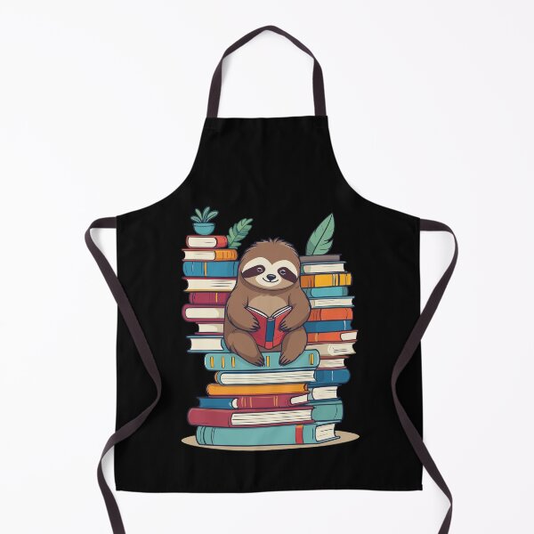 Item preview, Cute Bookworm Sloth Illustration designed and sold by LuminOrb.