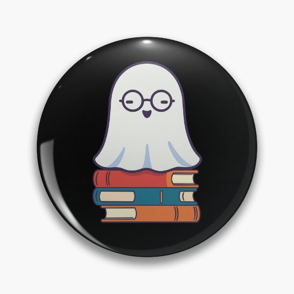 Item preview, Reading Halloween Ghost Cute Bookworm Style designed and sold by LuminOrb.