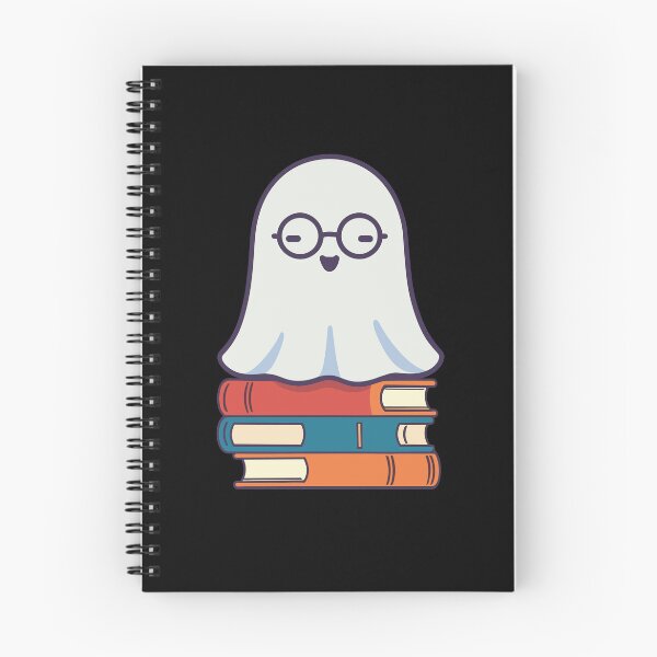 Item preview, Reading Halloween Ghost Cute Bookworm Style designed and sold by LuminOrb.