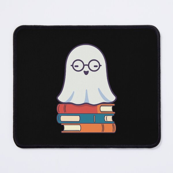 Item preview, Reading Halloween Ghost Cute Bookworm Style designed and sold by LuminOrb.