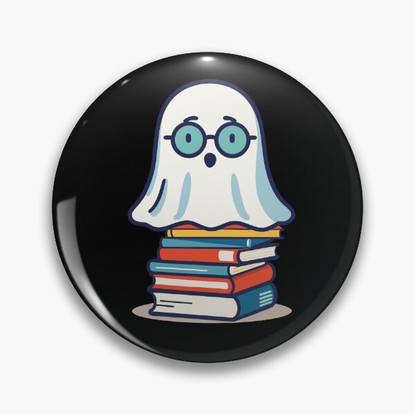 Item preview, Reading Halloween Ghost Cute Bookworm Style designed and sold by LuminOrb.