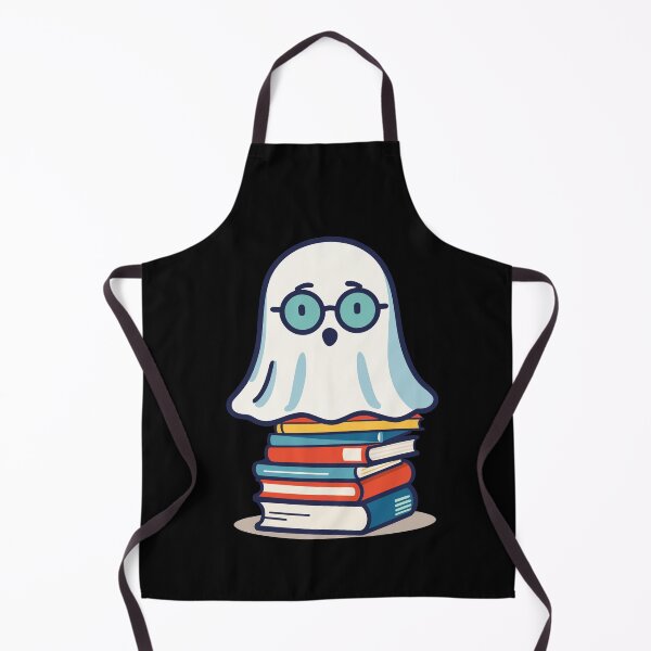 Item preview, Reading Halloween Ghost Cute Bookworm Style designed and sold by LuminOrb.