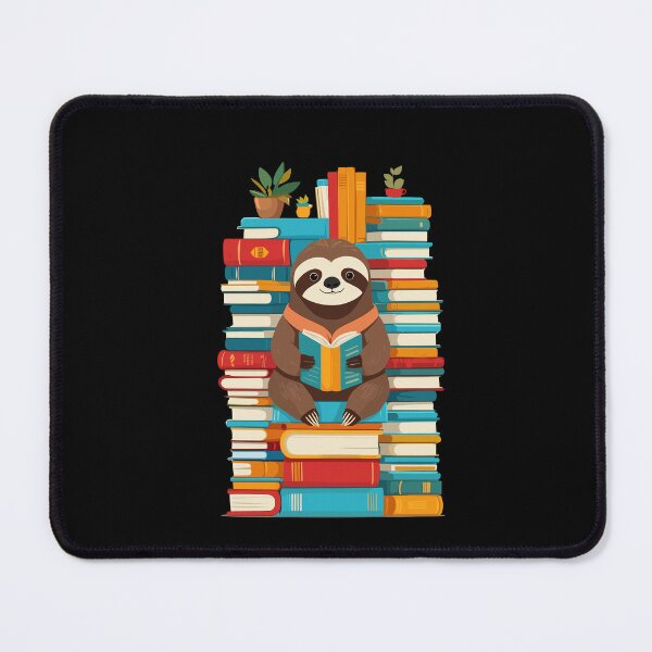 Item preview, Funny Book Lover Sloth Cute Bookworm Art designed and sold by LuminOrb.