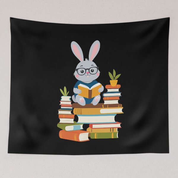 Item preview, Reading Bunny Avid Book Lover designed and sold by LuminOrb.