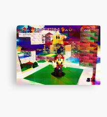 Super Mario Vapor Grunge Canvas Print