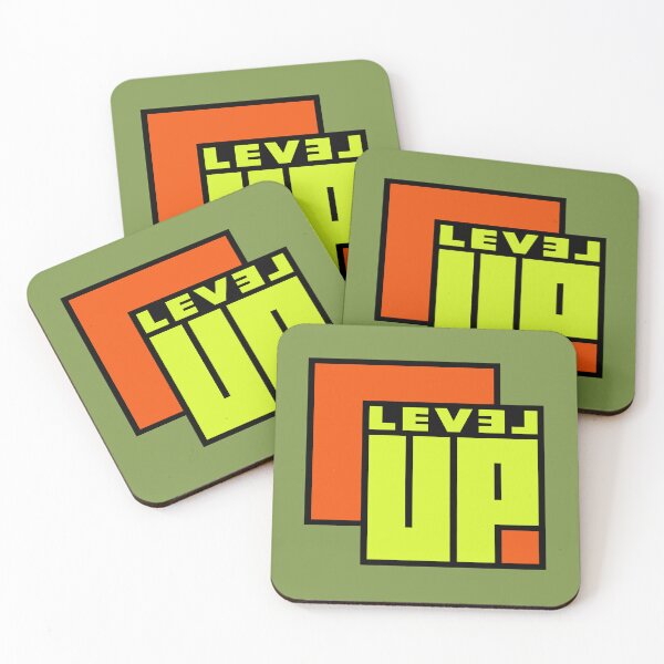 Item preview, Level Up (background square) original design designed and sold by pop-and-bee.