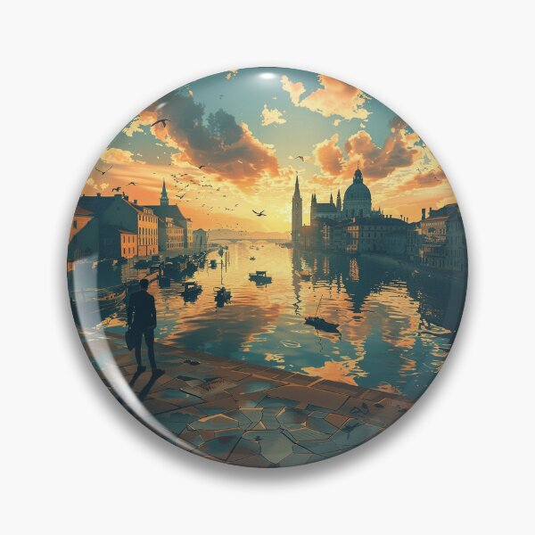 Item preview, Peaceful City Sunset designed and sold by DabrowskiDesign.