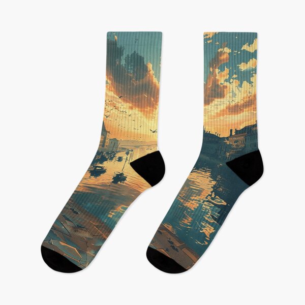 Item preview, Peaceful City Sunset designed and sold by DabrowskiDesign.