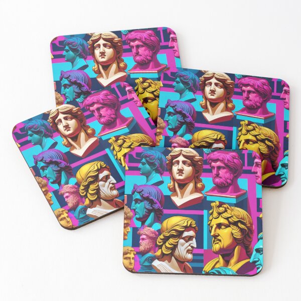 Item preview, Vibrant Greek Bust Marble Statue Pattern Design designed and sold by DreamCraze.