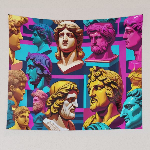 Item preview, Vibrant Greek Bust Marble Statue Pattern Design designed and sold by DreamCraze.