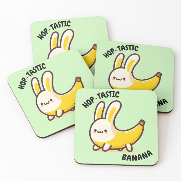 Item preview, Hop-tastic banana - cute banana rabbit designed and sold by Funny-Banana.