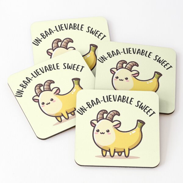 Item preview, Un-baa-lievable sweet - cute banana goat designed and sold by Funny-Banana.