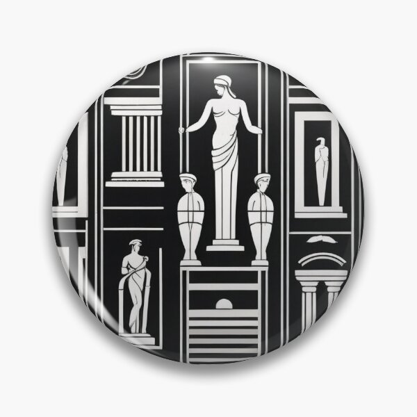 Item preview, Contemporary Geometric Ancient Greek Bust Pattern designed and sold by DreamCraze.