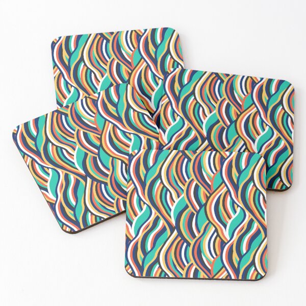 Item preview, Colored stripes in waves  designed and sold by Alex  Blud.