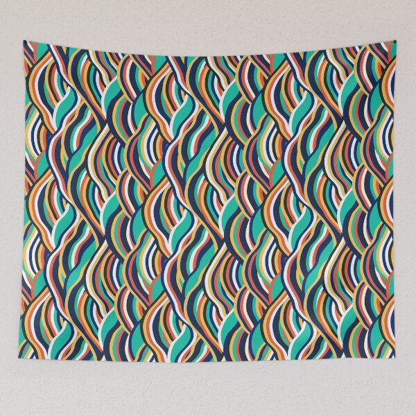 Item preview, Colored stripes in waves  designed and sold by Alex  Blud.