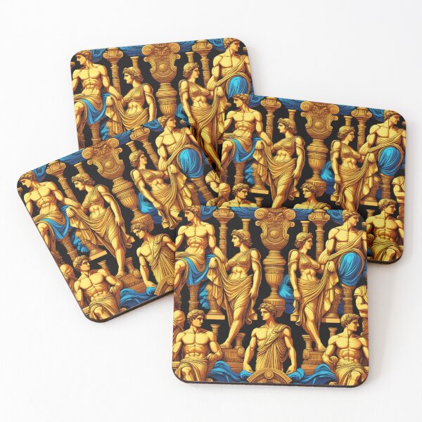 Item preview, Golden Muscular Ancient Roman Marble Statues Pattern designed and sold by DreamCraze.
