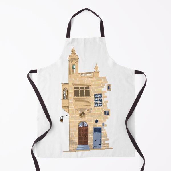 Item preview, Part of traditional maltese house in Mdina made of sandy stone bricks with various doors, windows and balconies designed and sold by Ekaterina Glazkova.
