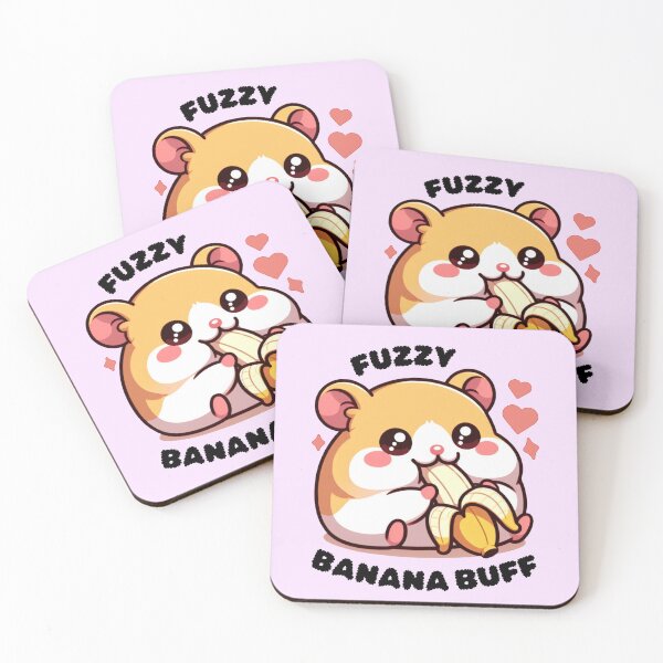 Item preview, Fuzzy Banana Buff - cute banana hamster designed and sold by Funny-Banana.