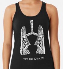 Running They keep you alive Shirt - Miles Runner Shoes Racerback Tank Top