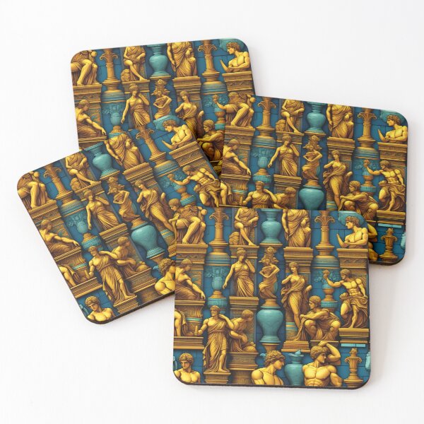 Item preview, Luxurious Golden Roman Marble Statue Design designed and sold by DreamCraze.