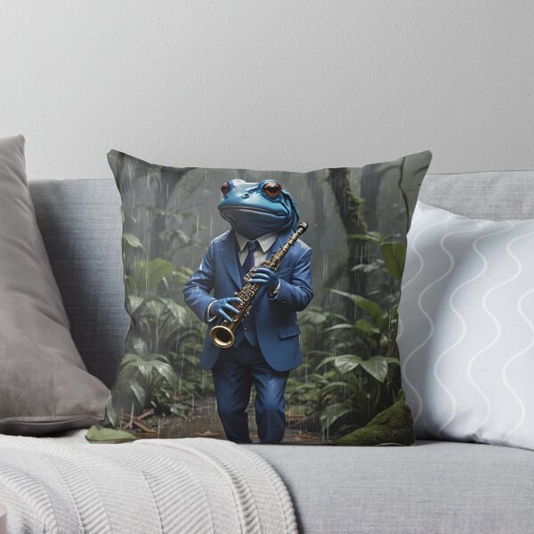 Item preview, El hombre rana tocando el clarinete bajo la lluvia designed and sold by DifferentPOV.