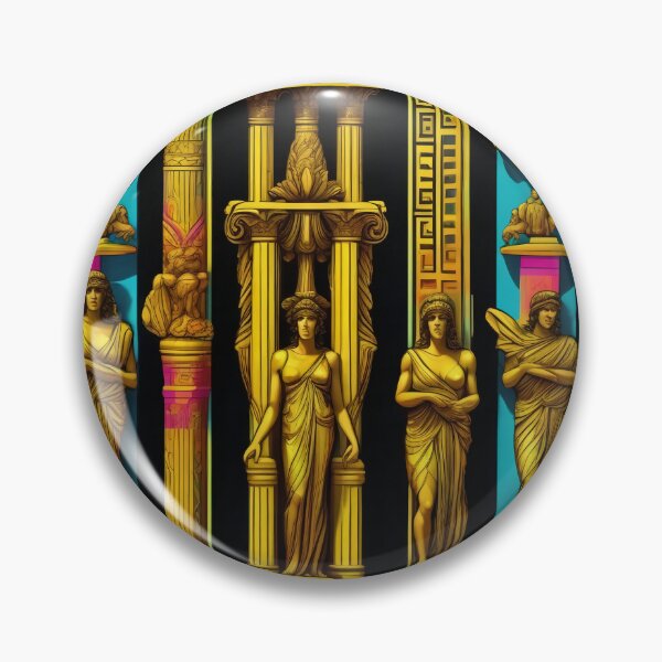 Item preview, Elegant Golden Marble Greek Statue Pattern designed and sold by DreamCraze.