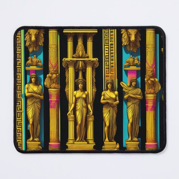 Item preview, Elegant Golden Marble Greek Statue Pattern designed and sold by DreamCraze.