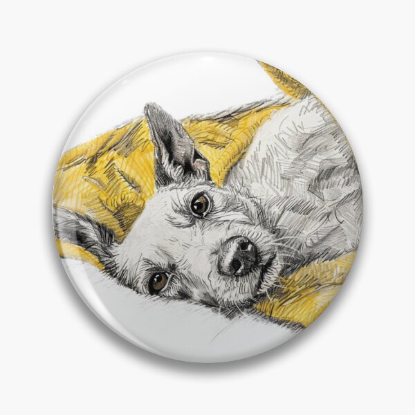 Item preview, sketch, drawing, Jack Russell Terrier dog, lying dog, cute dog designed and sold by ateliersabourin.