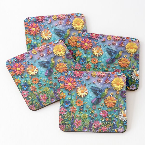 Item preview, Hummingbird and Flowers designed and sold by JDWCreations.