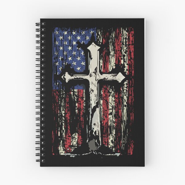 Artikelvorschau, Amerikanische Flagge, christliches Kreuz, Grunge, alt entworfen und verkauft von WBGraphix.