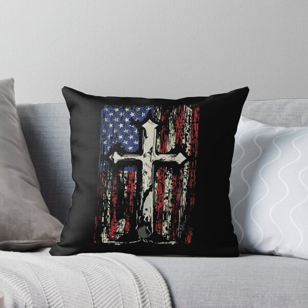 Artikelvorschau, Amerikanische Flagge, christliches Kreuz, Grunge, alt entworfen und verkauft von WBGraphix.