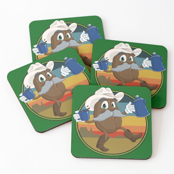 Item preview, Cowboy Coffee Bean (With Background) designed and sold by Dead Possum Designs.