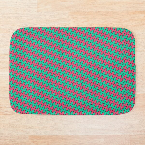 Item preview, Vibrant Pink and Green Brick Pattern - Retro Geometric Design designed and sold by Master4art.