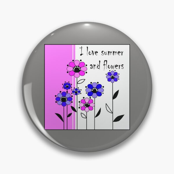 Item preview, Pattern with blue, pink and violet color flowers on a white background designed and sold by fuzzyfox.