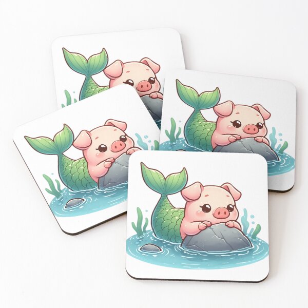 Item preview, Piggy Mermaid designed and sold by InkFool.