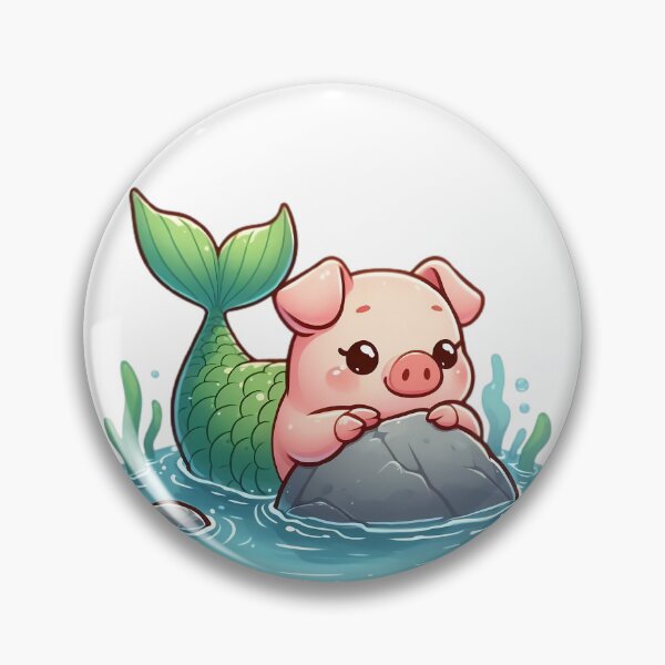 Item preview, Piggy Mermaid designed and sold by InkFool.